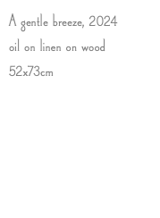 A gentle breeze, 2024 oil on linen on wood 52x73cm