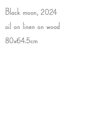 Black moon, 2024 oil on linen on wood 80x64.5cm