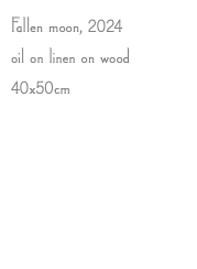 Fallen moon, 2024 oil on linen on wood 40x50cm