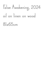 False Awakening, 2024 oil on linen on wood 81x65cm