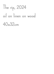 The rip, 2024 oil on linen on wood 40x32cm