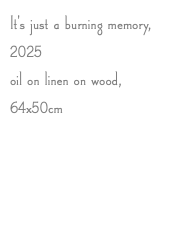 It's just a burning memory, 2025 oil on linen on wood, 64x50cm